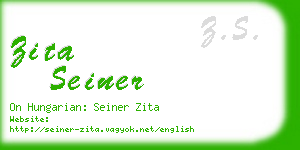 zita seiner business card